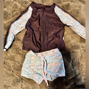 Swimzip two piece shark swim set 18-24M